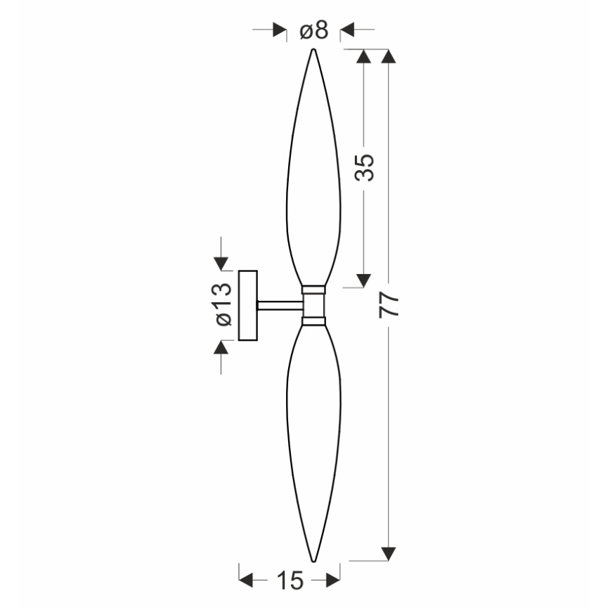 Applique NORDIC 2xG9/5W/230V nero/oro