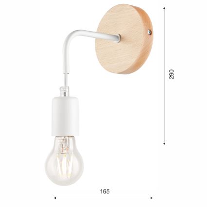 Applique ORAZIO 1xE27/60W/230V - FSC certificato