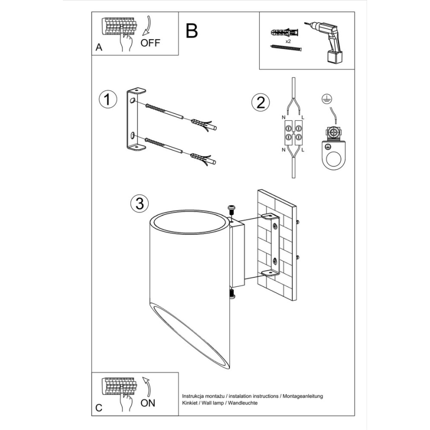 Applique PENNE 20 1xG9/40W/230V bianco