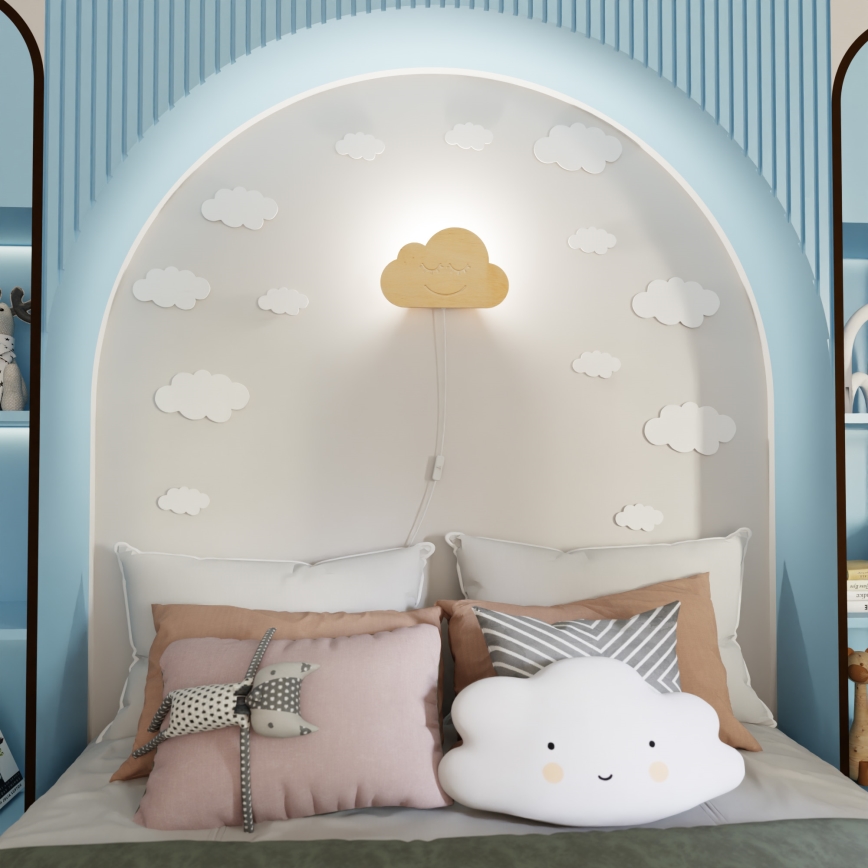 Applique per bambini CLOUD 1xE14/10W/230V nuvola