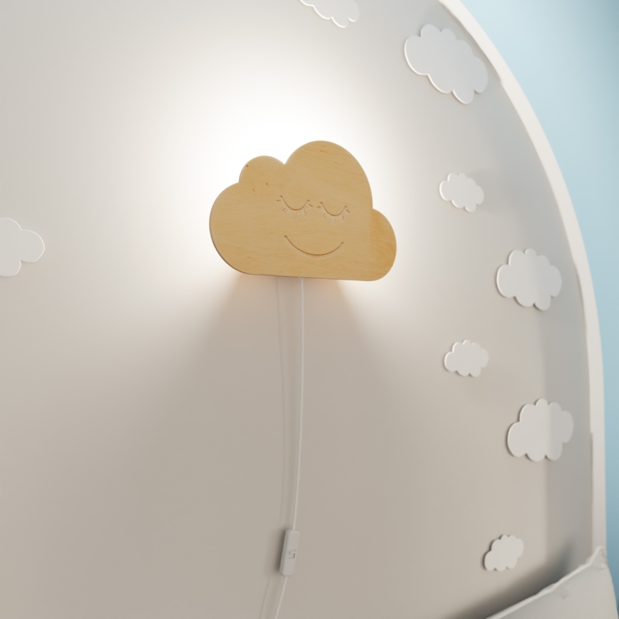 Applique per bambini CLOUD 1xE14/10W/230V nuvola
