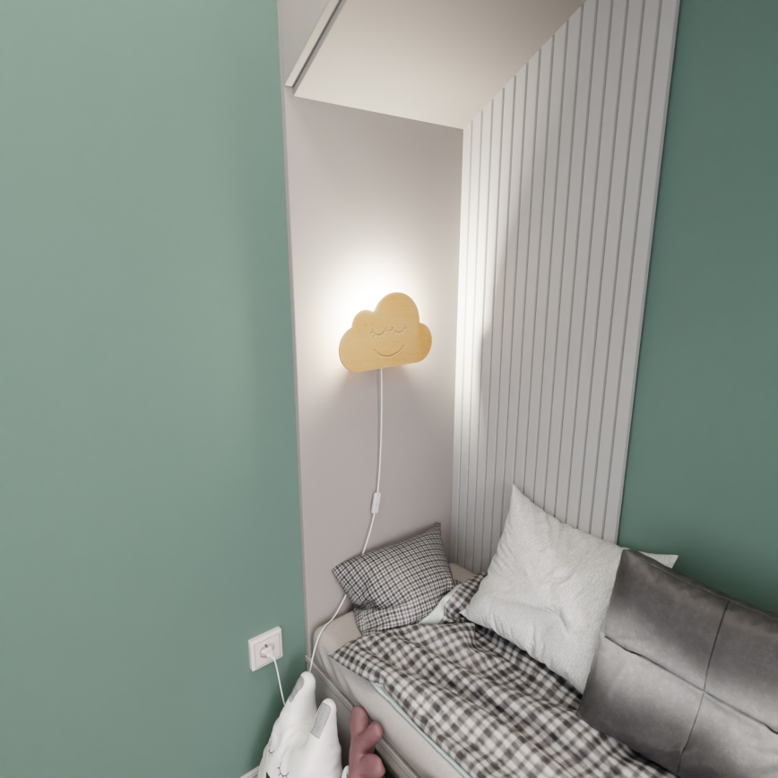 Applique per bambini CLOUD 1xE14/10W/230V nuvola