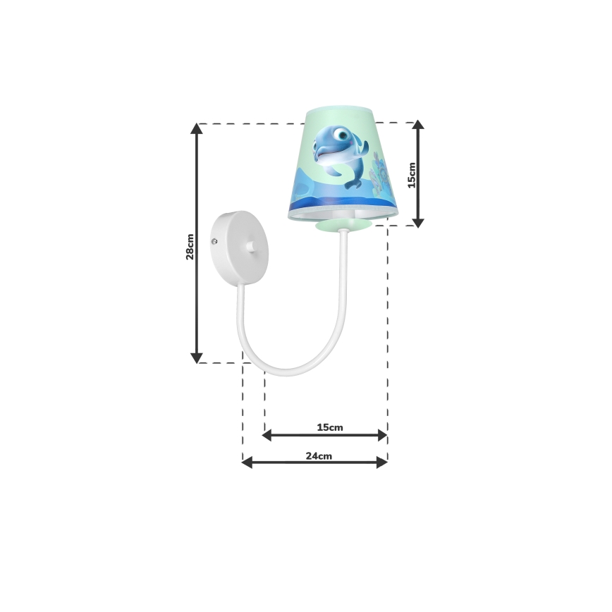 Applique per bambini DOLPHIN 1xE14/40W/230V