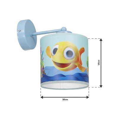 Applique per bambini FISH 1xE27/60W/230V