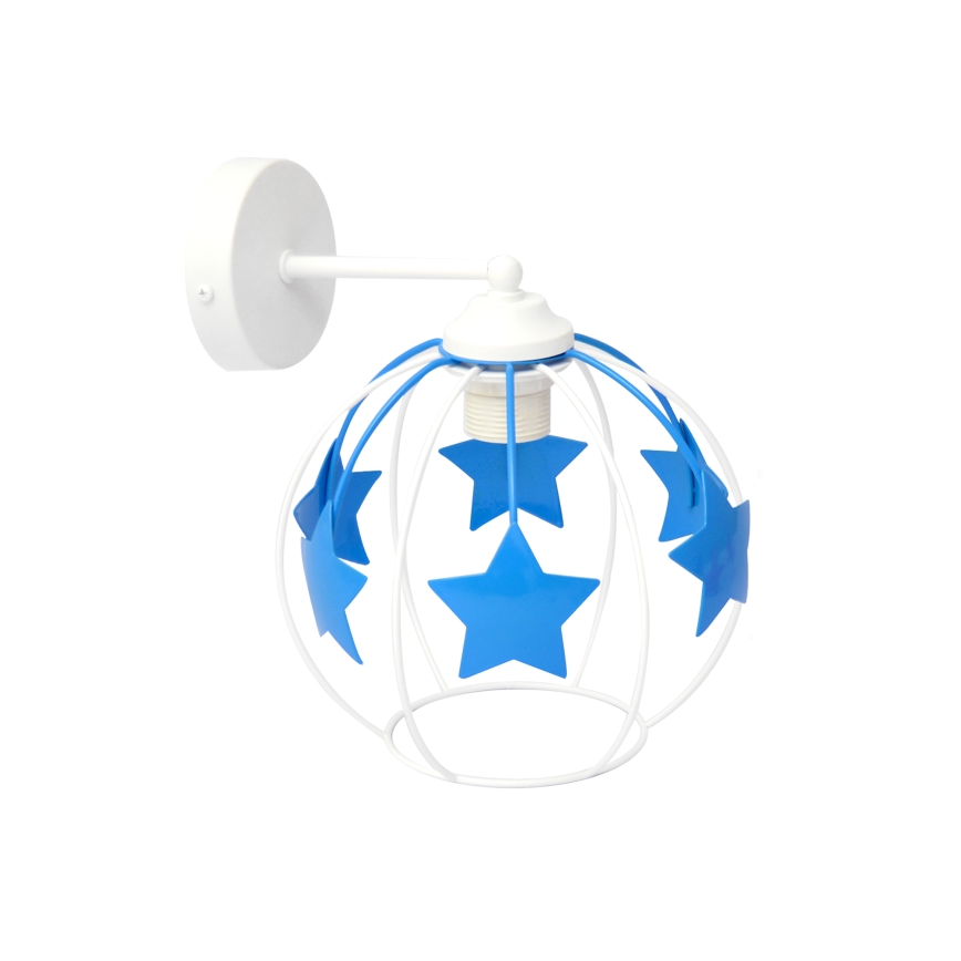 Applique per bambini STARS 1xE27/15W/230V blu/bianco