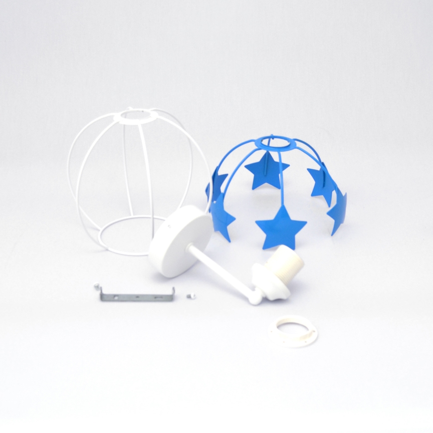 Applique per bambini STARS 1xE27/15W/230V blu/bianco