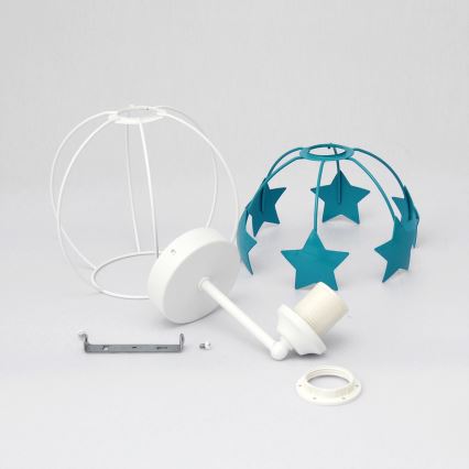 Applique per bambini STARS 1xE27/15W/230V turchese/bianco