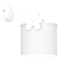 Applique per bambini SWEET 1xE27/15W/230V bianco/farfalla