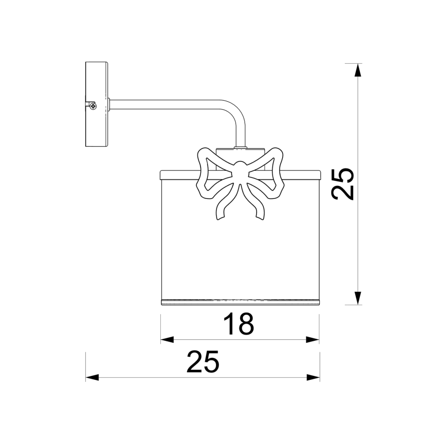 Applique per bambini SWEET 1xE27/15W/230V bianco/rosso/bow