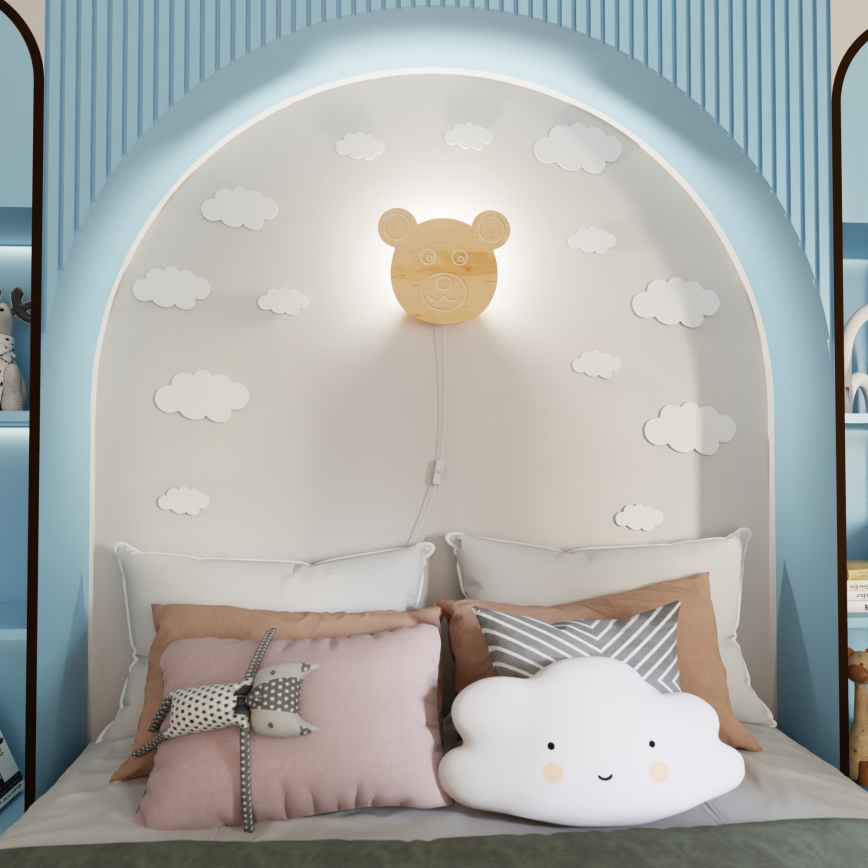 Applique per bambini TED 1xE14/10W/230V orso