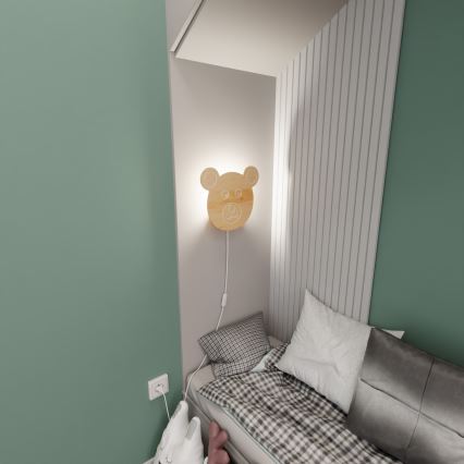 Applique per bambini TED 1xE14/10W/230V orso