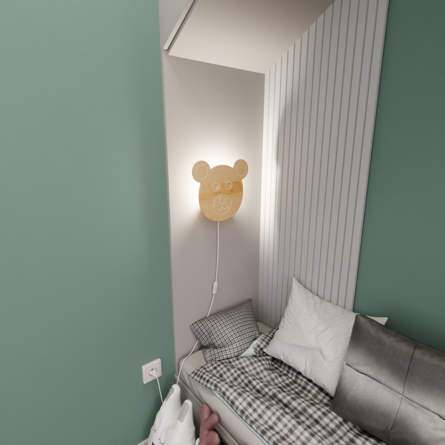 Applique per bambini TED 1xE14/10W/230V orso