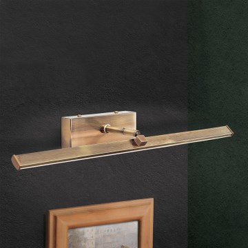 Applique pour tableau PUBLIO LED/10W/230V 50 cm doré/patine
