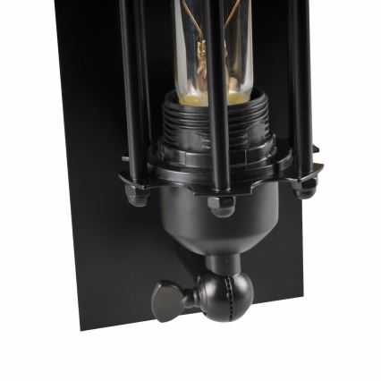 Applique RETRO 1xE27/20W/230V nero