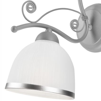 Applique RETRO II 1xE27/60W/230V argento