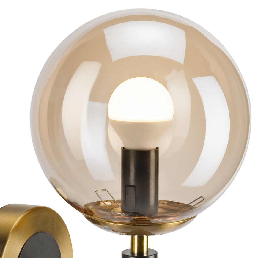 Applique ROLLO 1xE14/5W/230V oro/fumé beige