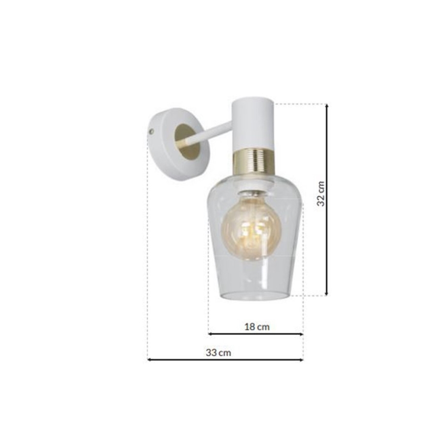 Applique ROMA WHITE 1xE27/60W/230V