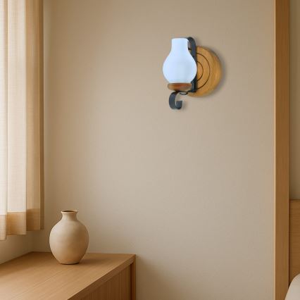 Applique RUSTIC 1xE14/40W/230V faggio