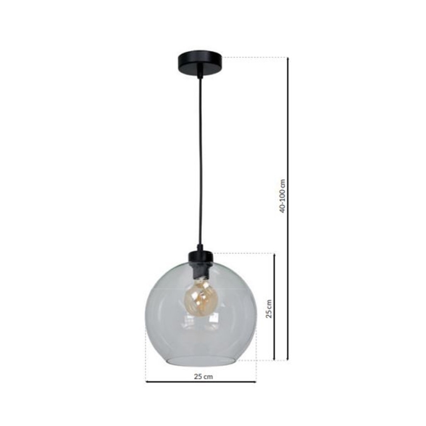 Applique SANTIAGO 1xE27/60W/230V limpida