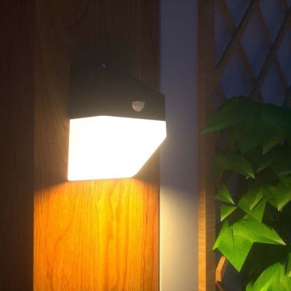 Applique murale solaire LED avec capteur LED/2W/3,7V 4000K IP65 1200 mAh