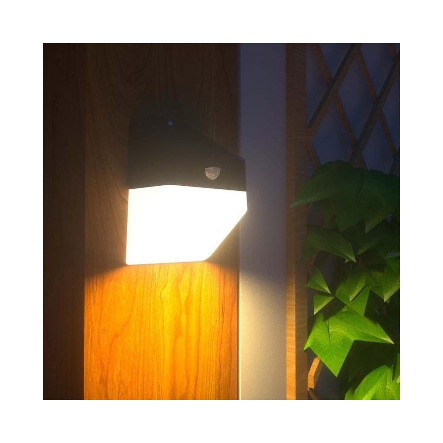 Applique murale solaire LED avec capteur LED/2W/3,7V 4000K IP65 1200 mAh