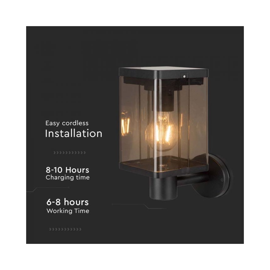 Applique murale solaire LED extérieure avec capteur LED/2,5W/3,7V 3000K IP54 2000 mAh