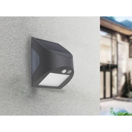 Applique solaire LED avec capteur LED/3W/3,7V 3000/4000K 1200 mAh IP54 anthracite