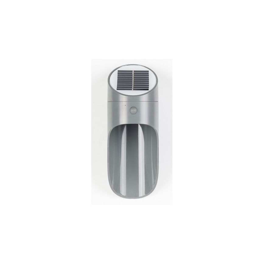 Applique solare a LED con sensore PALESA LED/1W IP65 grigio