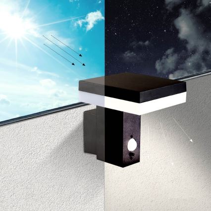 Applique solare a LED con sensore SOLARIS2 LED/5,5W/3,7V 4000K IP44