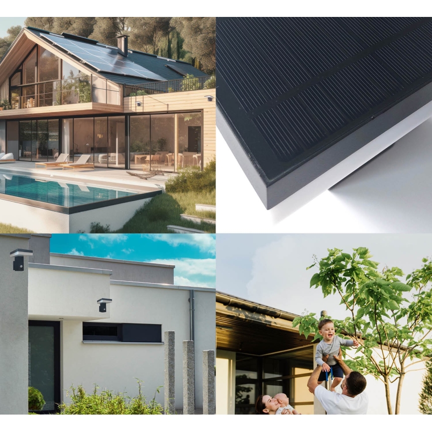 Applique solare a LED con sensore SOLARIS2 LED/5,5W/3,7V 4000K IP44