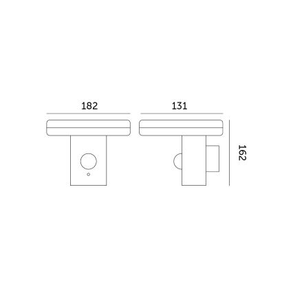 Applique solare a LED con sensore SOLARIS2 LED/5,5W/3,7V 4000K IP44