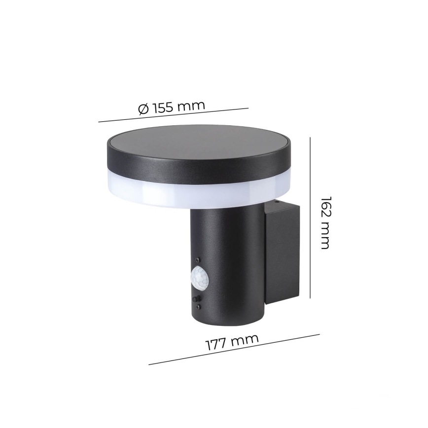 Applique solare a LED con sensore SOLARIS3 LED/5,5W/3,7V 4000K IP44