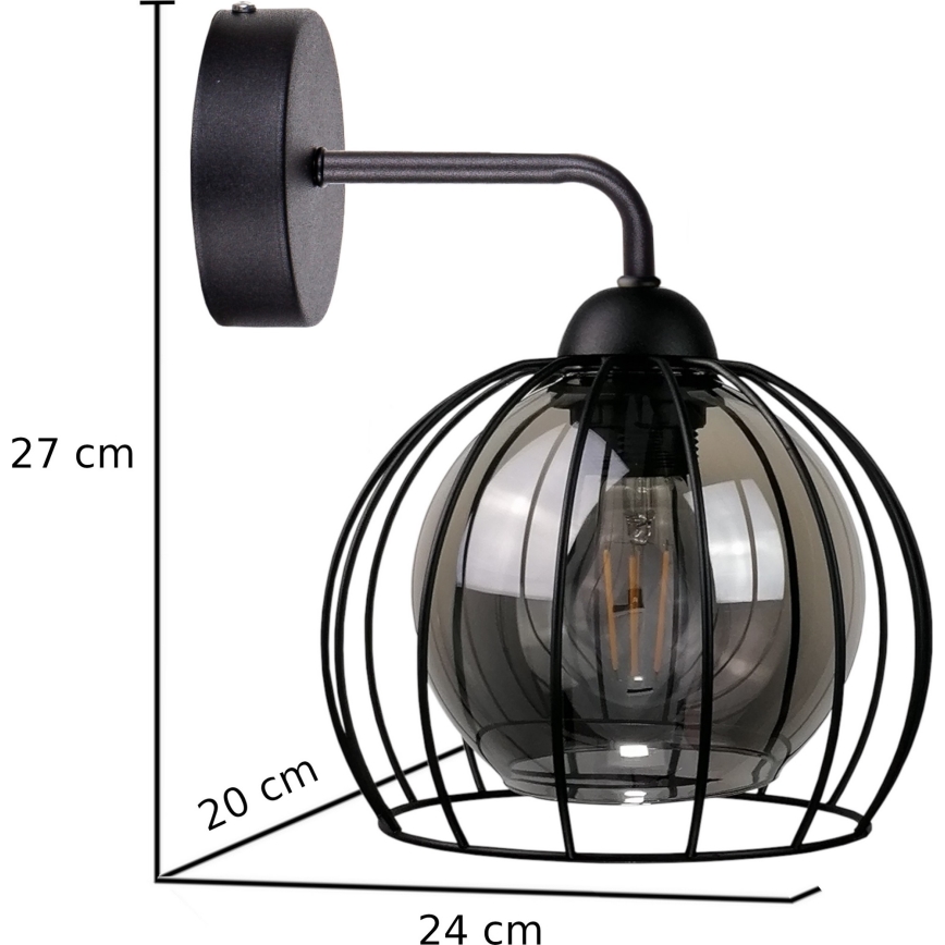 Applique SOLO BLACK 1xE27/60W/230V