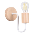 Applique TIMBO 1xE27/15W/230V bianco/beige/faggio