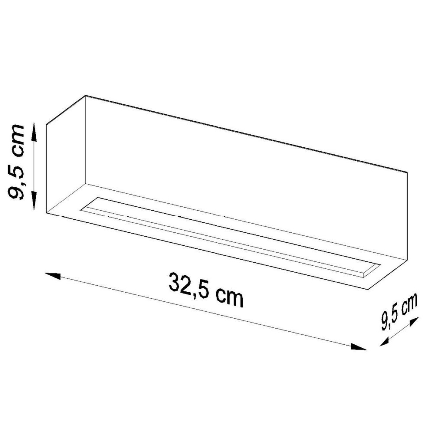 Applique VEGA 1xE27/60W/230V nero
