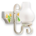 Applique VELA 1xE14/40W/230V faggio/color crema - FSC certificato