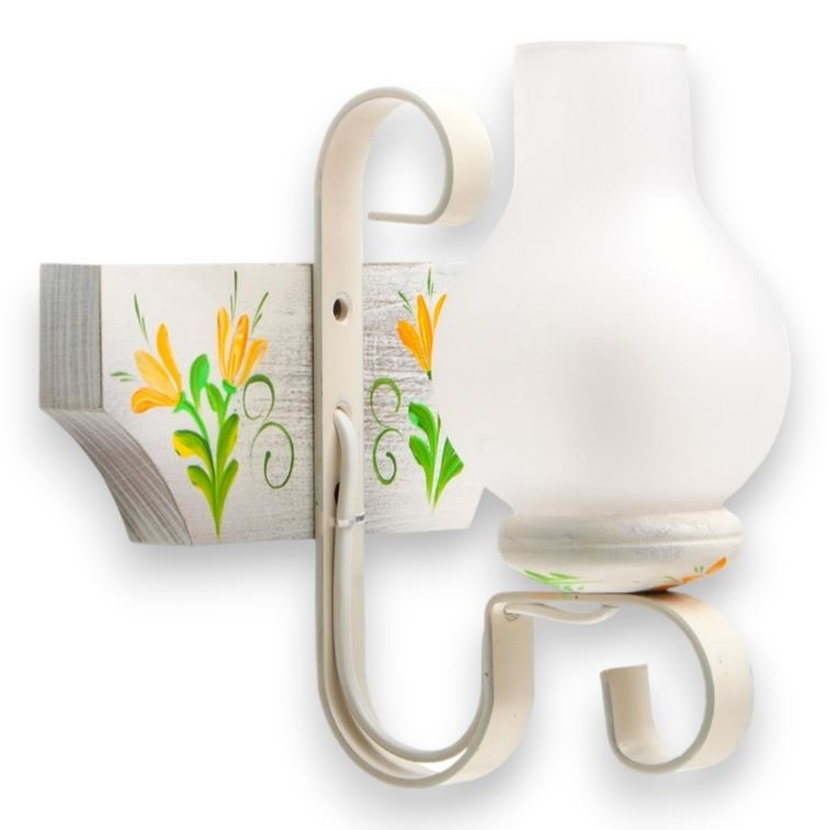 Applique VELA 1xE14/40W/230V faggio/color crema - FSC certificato