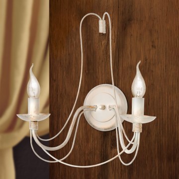 Applique VELA 2xE14/40W/230V bianco/oro/patina