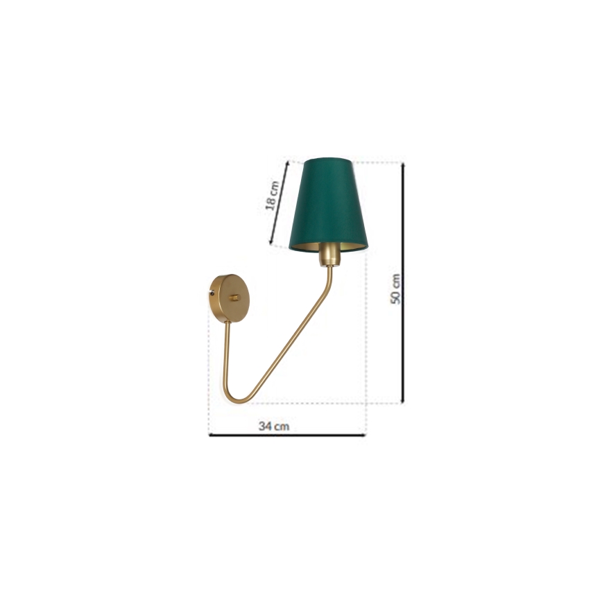 Applique VICTORIA 1xE27/60W/230V verde