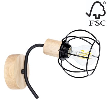 Applique VIVIANE 1xE27/60W/230V quercia - certificato FSC