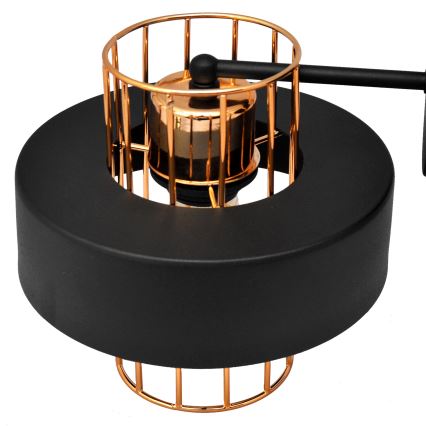 Applique VOLTA 1xE27/15W/230V 23 cm nero/oro