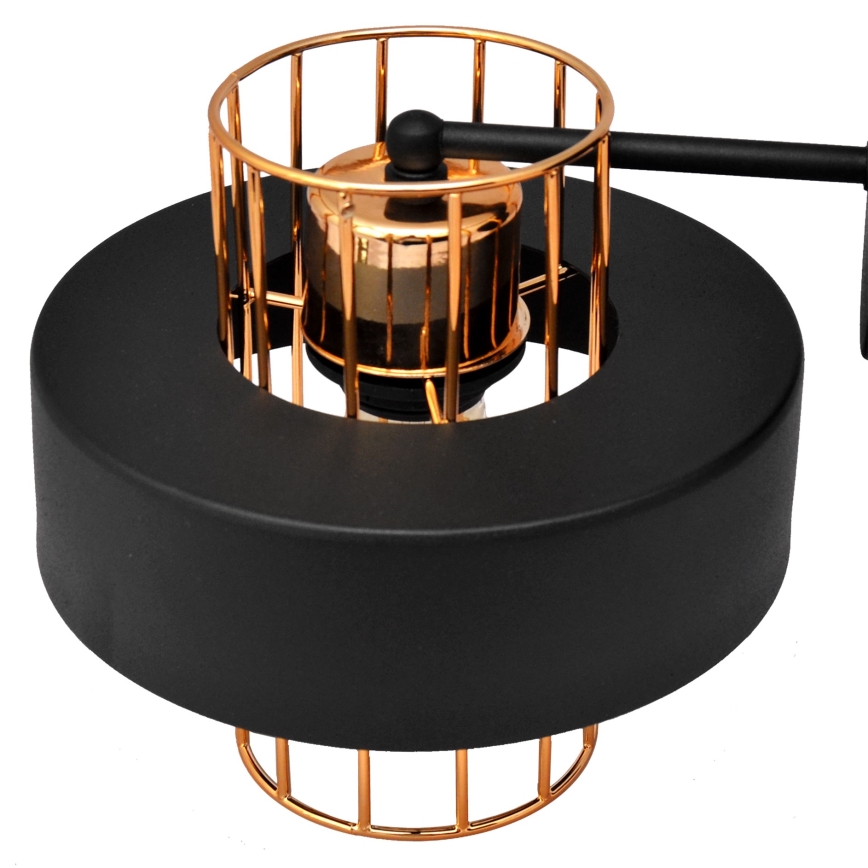 Applique VOLTA 1xE27/15W/230V 23 cm nero/oro
