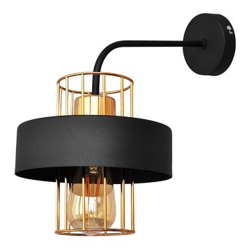 Applique VOLTA 1xE27/15W/230V 34 cm nero/oro