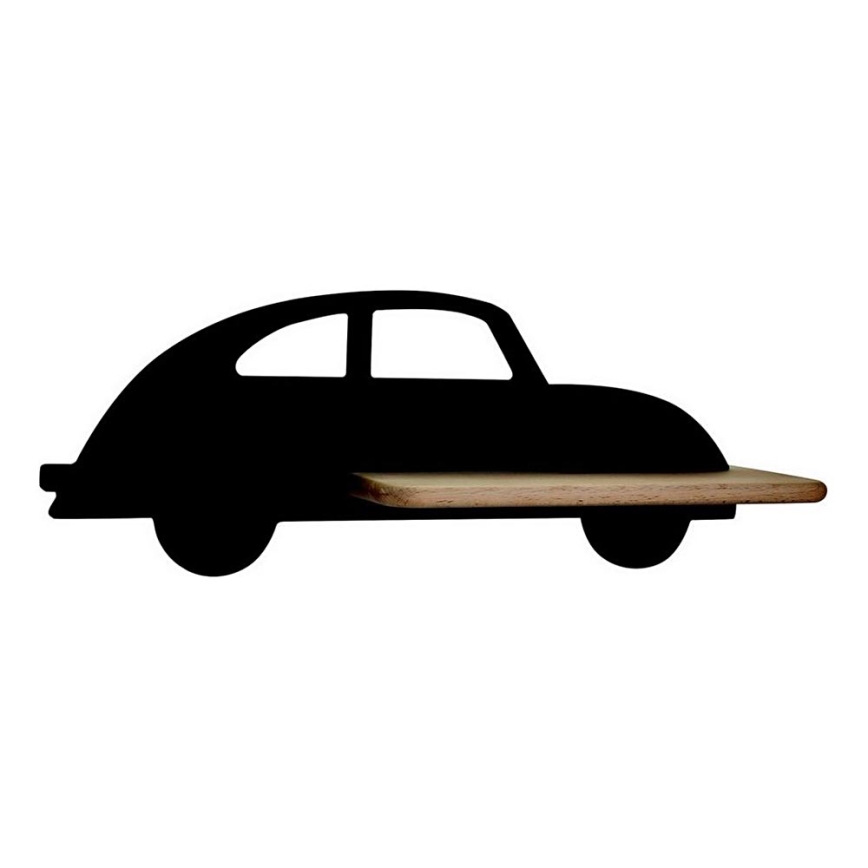 Appllique murale étagère enfant CAR LED/5W/230V noir/bois
