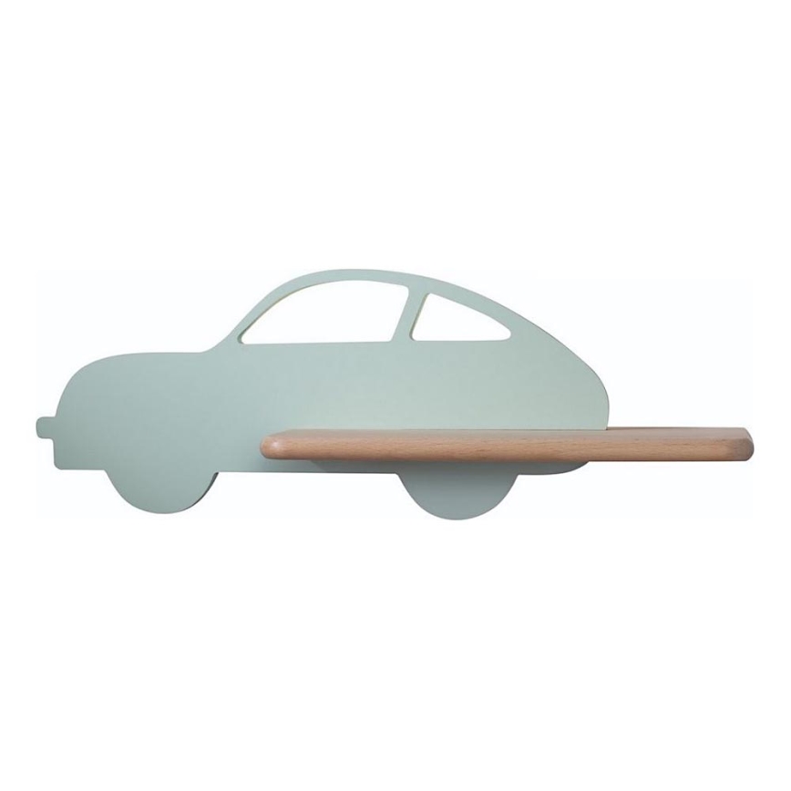 Appllique murale étagère enfant CAR LED/5W/230V vert/bois