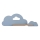 Appllique murale étagère enfant CLOUD LED/5W/230V bleu