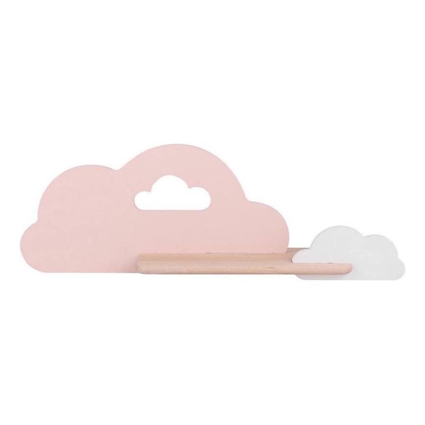 Appllique murale étagère enfant CLOUD LED/5W/230V rose/blanc