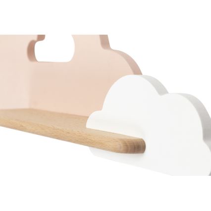 Appllique murale étagère enfant CLOUD LED/5W/230V rose/blanc