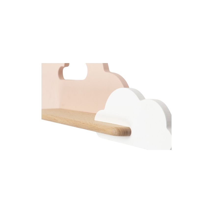 Appllique murale étagère enfant CLOUD LED/5W/230V rose/blanc