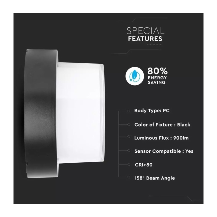Applque murale d'extérieur LED/12W/230V IP65 3000K